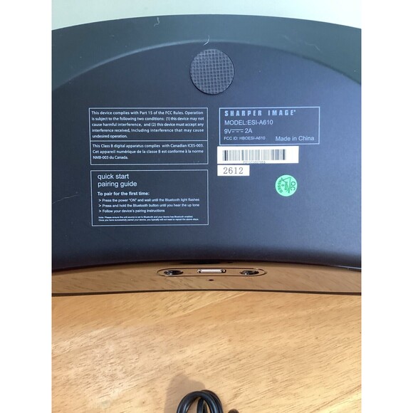 Sharper Image Ambience Premium Bluetooth Wireless Speaker Black Tested & Works - Picture 5 of 10